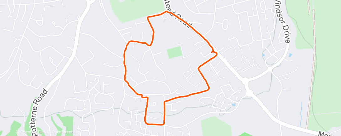 Map of the activity, Afternoon Walk