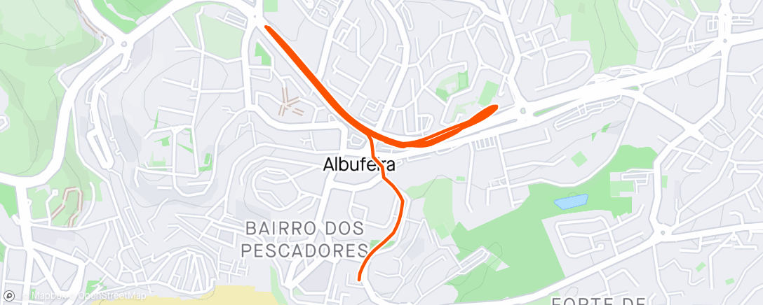 Map of the activity, II Triatlo de Albufeira 2024
Segmento de corrida