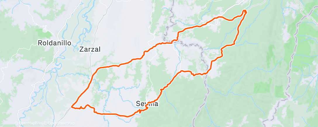 Mappa dell'attività Bicicleta por la mañana