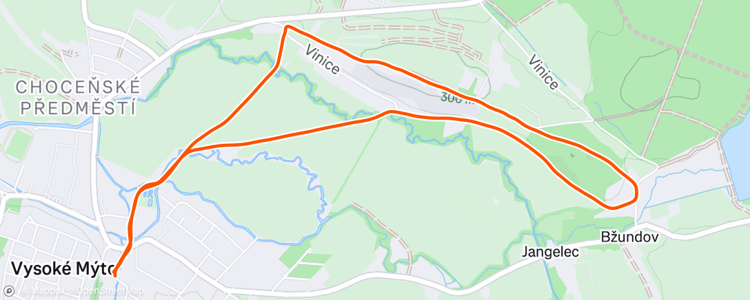 Map of the activity, Morning Walk