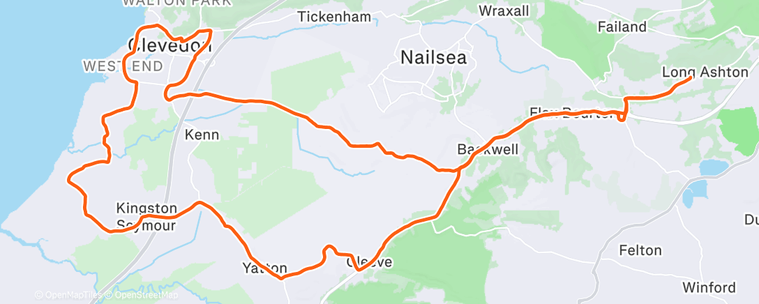 Map of the activity, Morning Ride