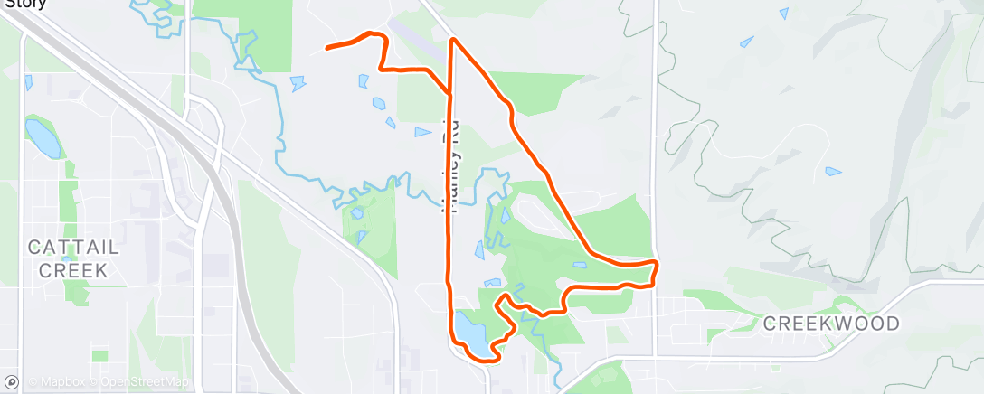 Map of the activity, Morning Run