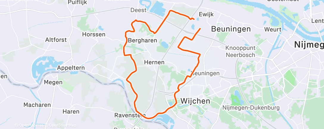 Map of the activity, Middagrit