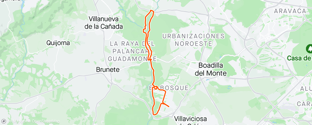 「Bicicleta por la tarde」活動的地圖