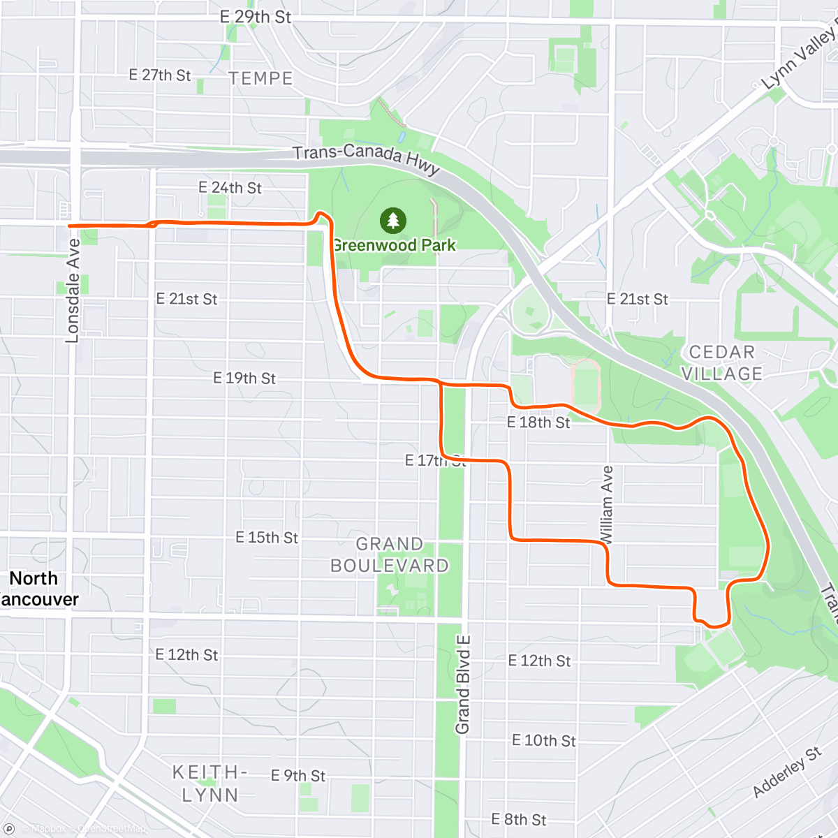 Map of the activity, Stroller run before dinner🎄