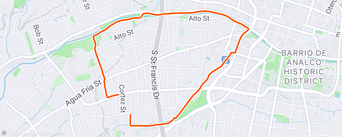 Map of the activity, Morning Run
