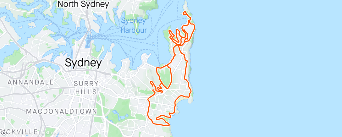 Map of the activity, Watsons Bay with bonus Bronte