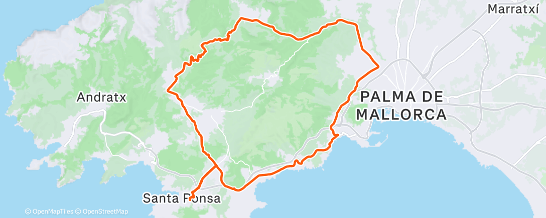 Map of the activity, Morning Ride