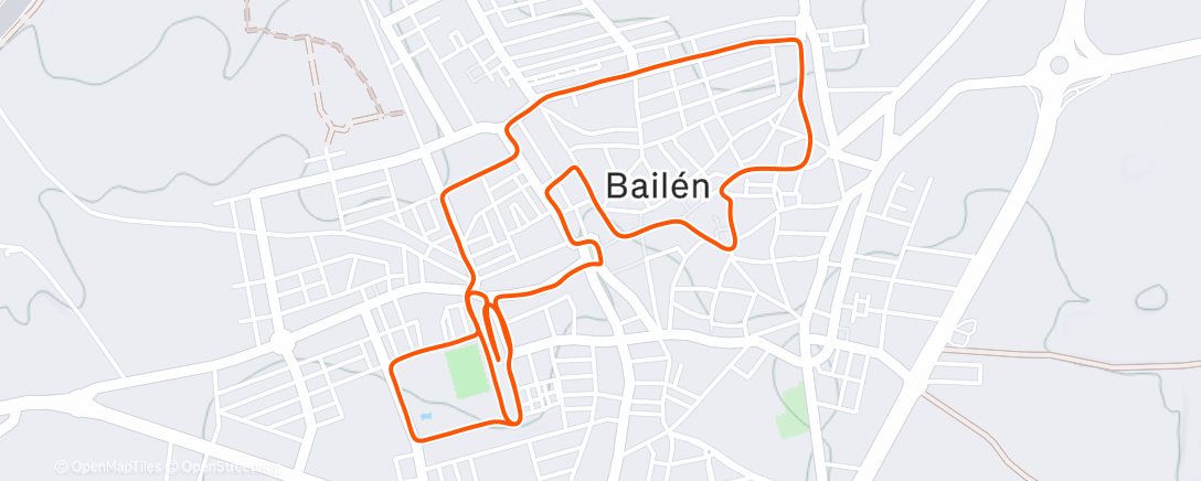 Map of the activity, San silvestre bailen