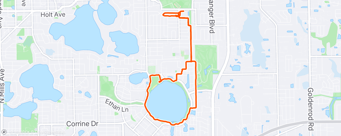 Map of the activity, Afternoon Ride