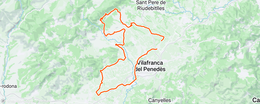 Map of the activity, Carrerades & secondàries Penedès