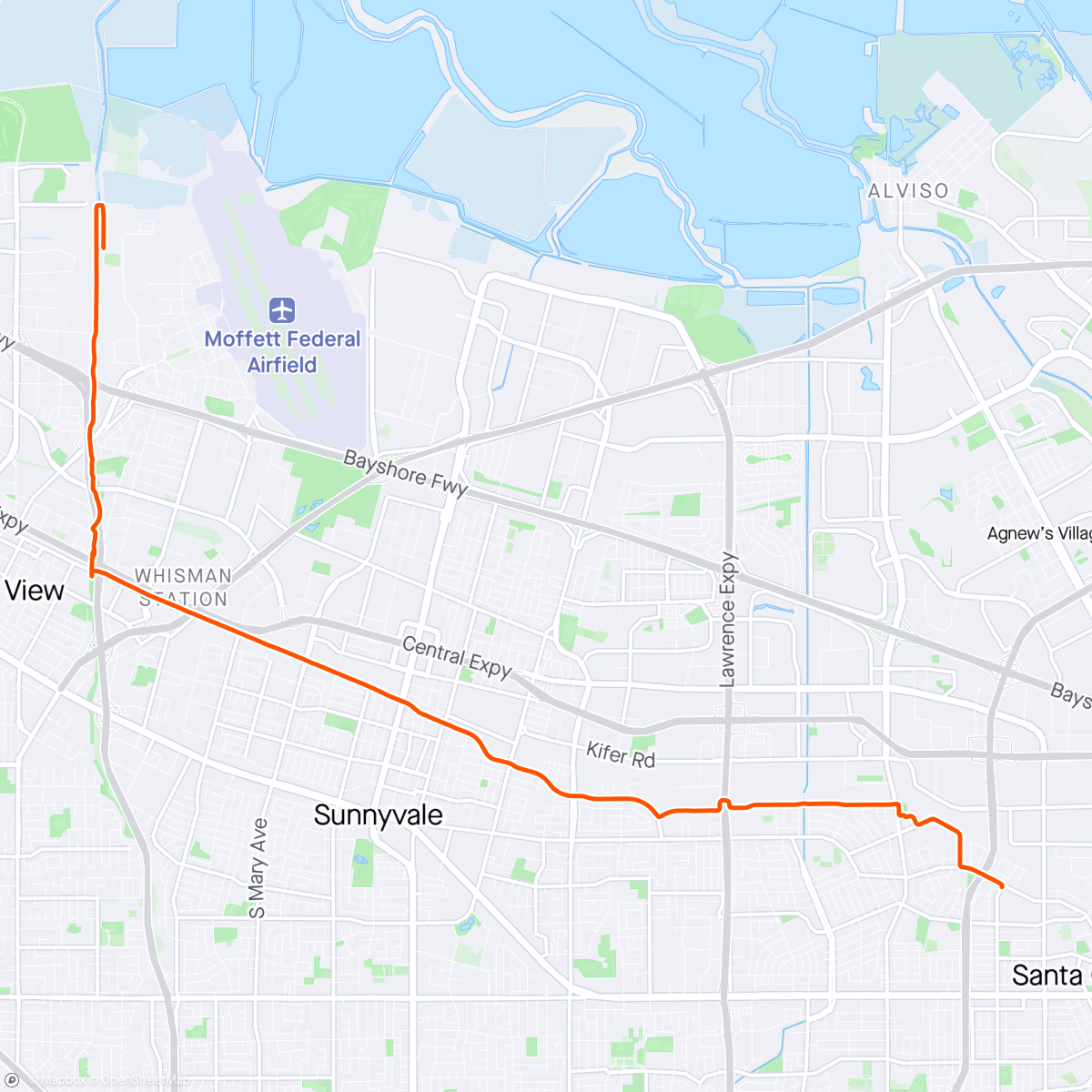 Map of the activity, Morning commute and recovery (still
Sore)