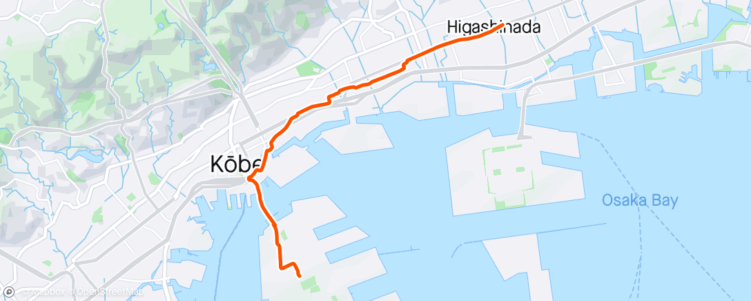 Map of the activity, 昼 サイクリング　リハビリ