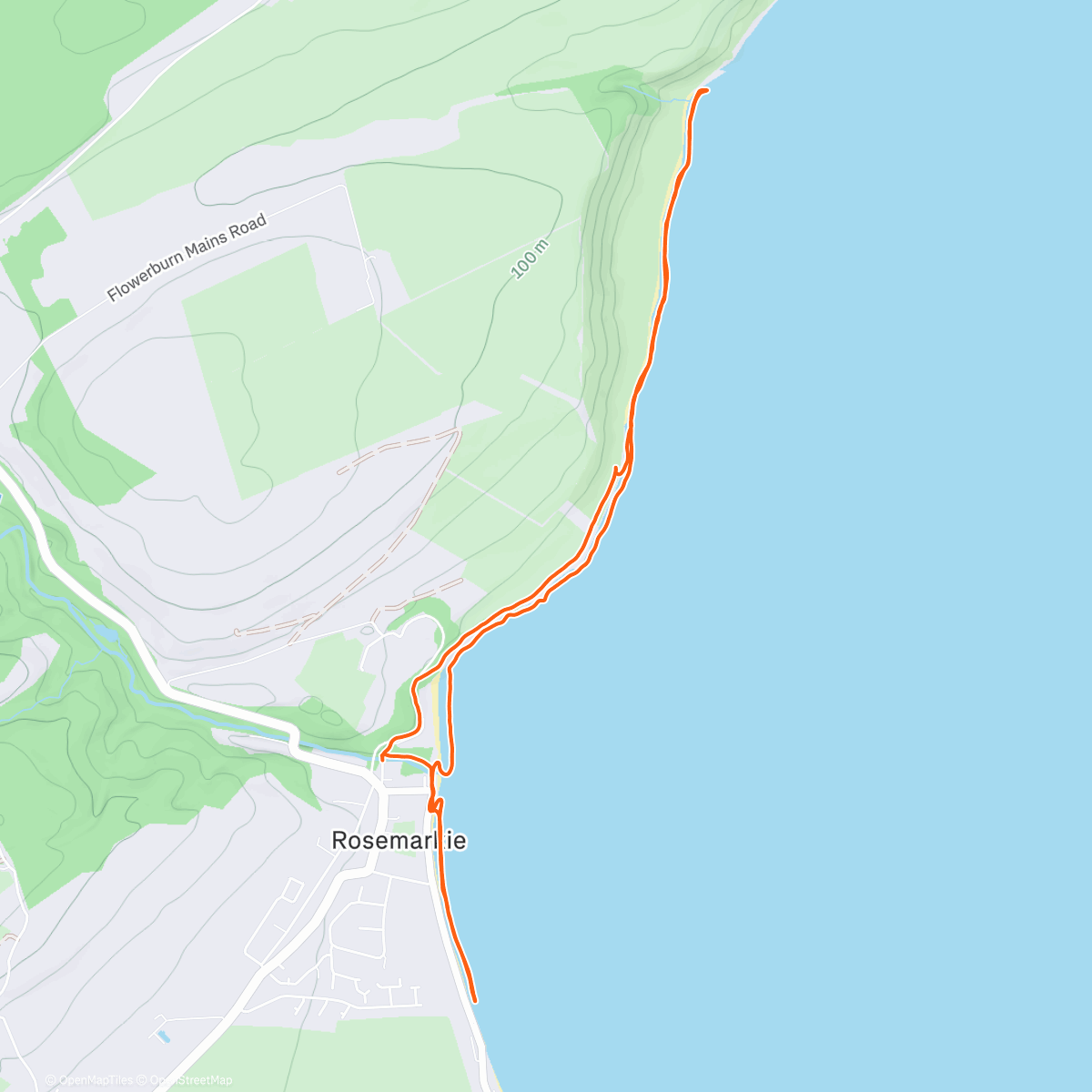 Map of the activity, Morning Run