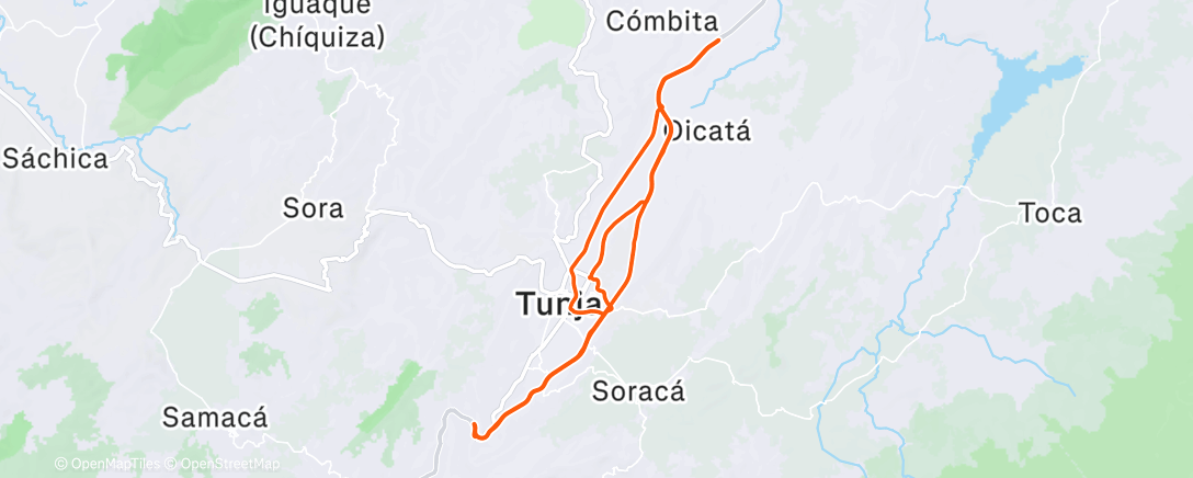 Map of the activity, Bicicleta por la mañana