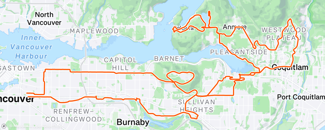 Map of the activity, Another day in Vancouver with no rain?!?!