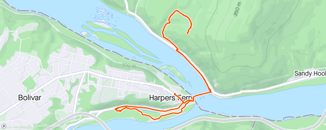 Map of the activity, Harpers Ferry