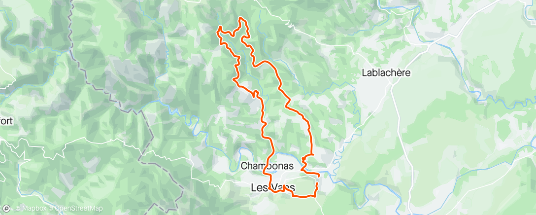Map of the activity, Saint Jean - Saint Pierre - Les Vans