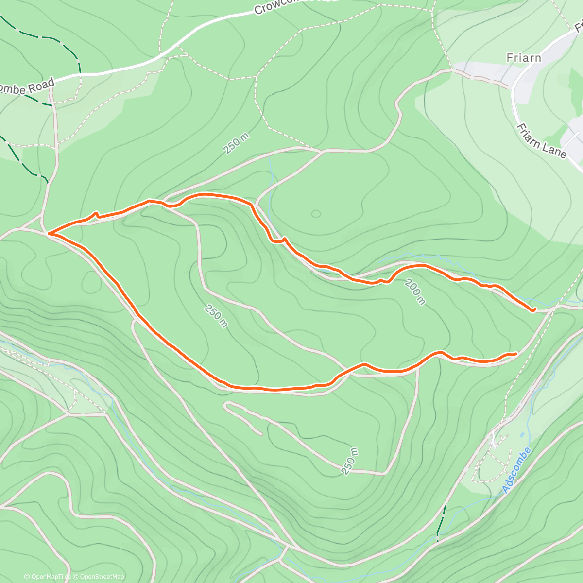 Map of the activity, Murky Solstice walk