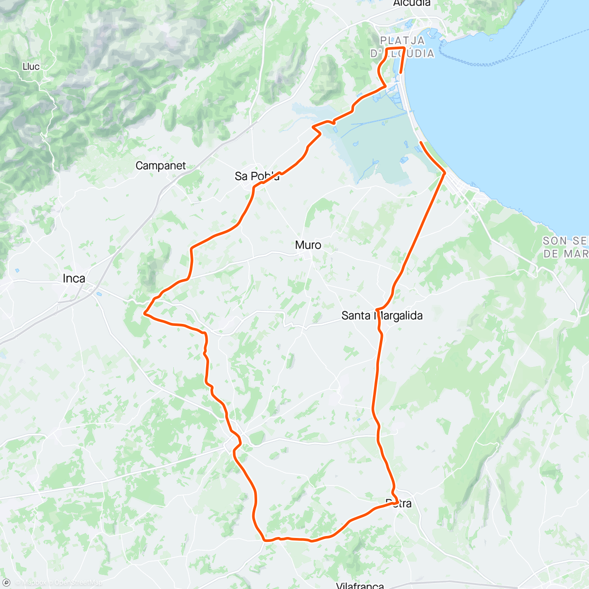 Map of the activity, El sprint final