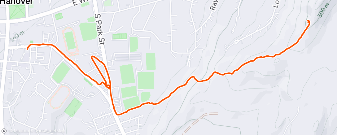 Map of the activity, Afternoon Hike