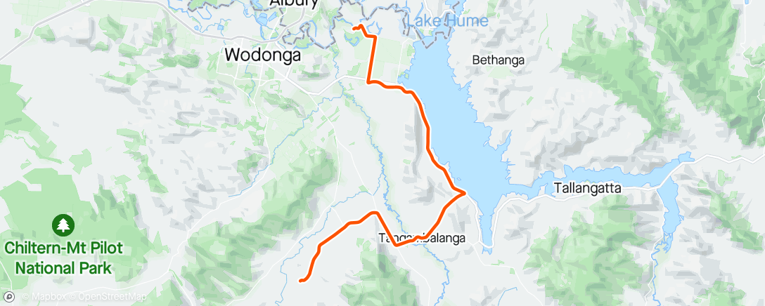 Map of the activity, Bike Transfer