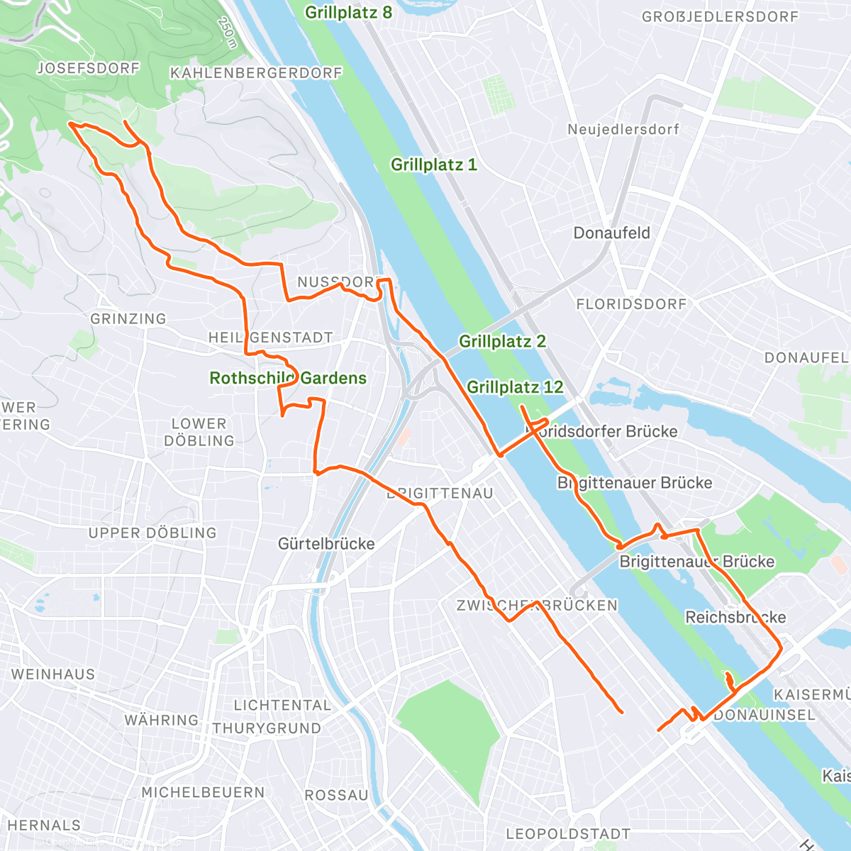 Map of the activity, Bécs hajnali fagyos ködben