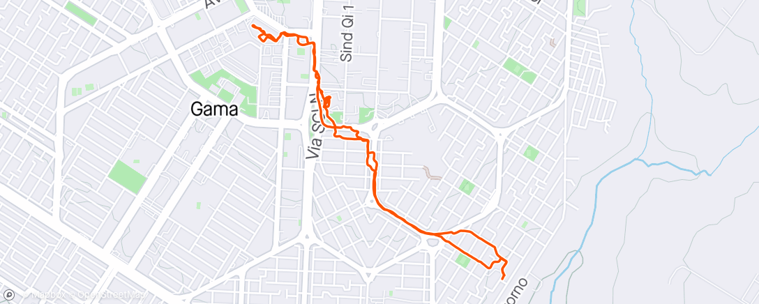 Mapa da atividade, Caminhada Noturna