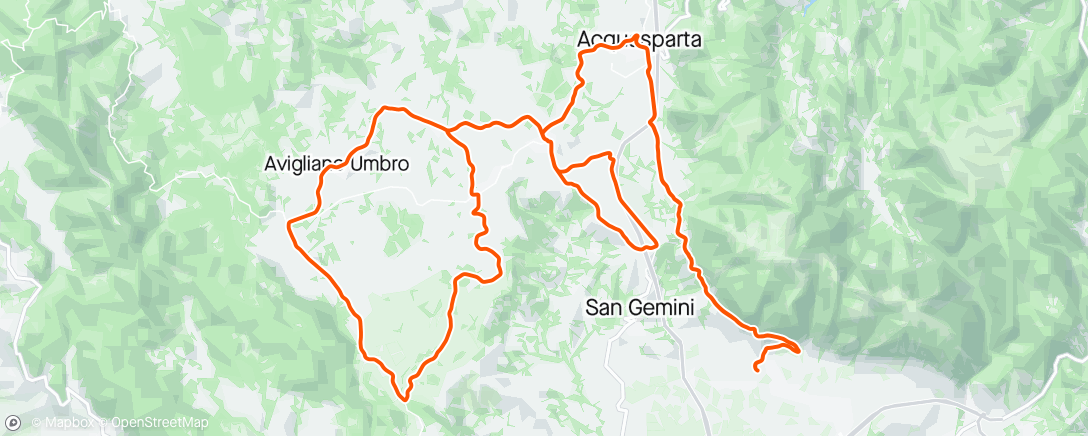Mappa dell'attività 111/2024Strada:passeggiata tra Cesi,acquasparta,c.todino,avigliano u.,sambucetole