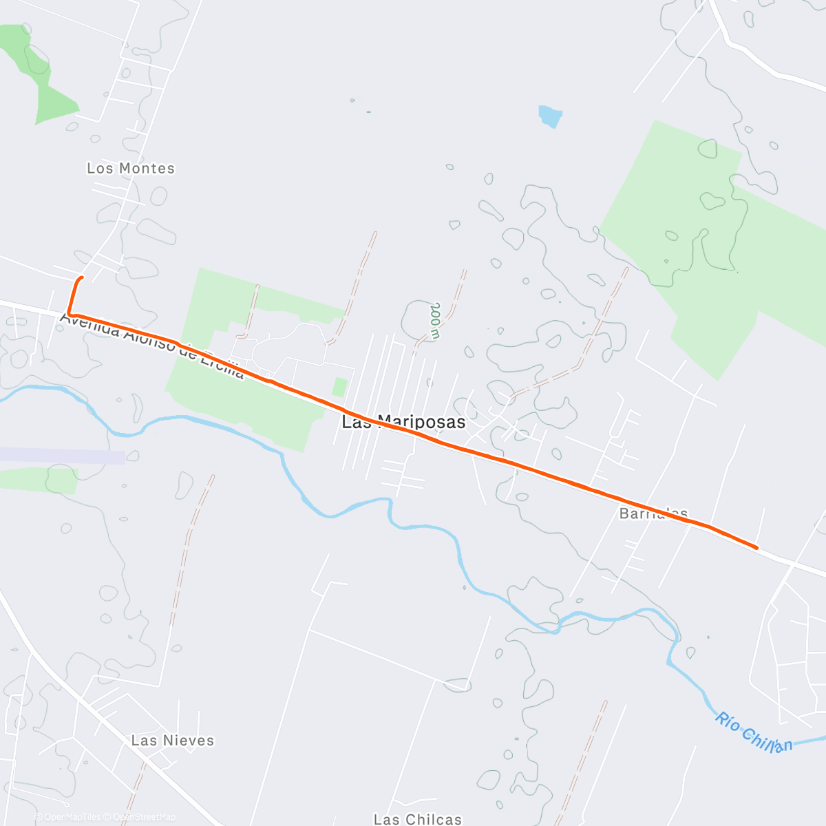 Map of the activity, Morning Run