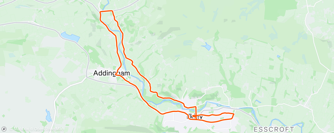 Map of the activity, ILKLEY HALF MARATHON 2025.