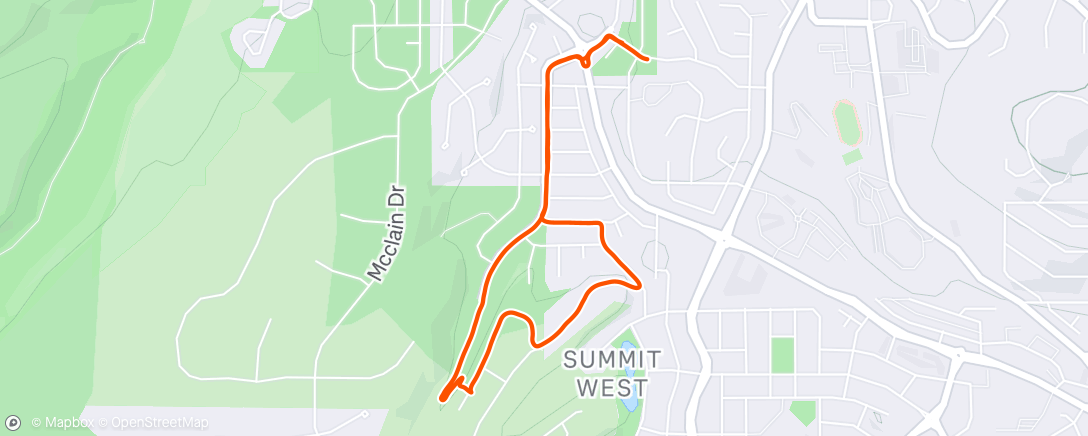 Map of the activity, Morning Run