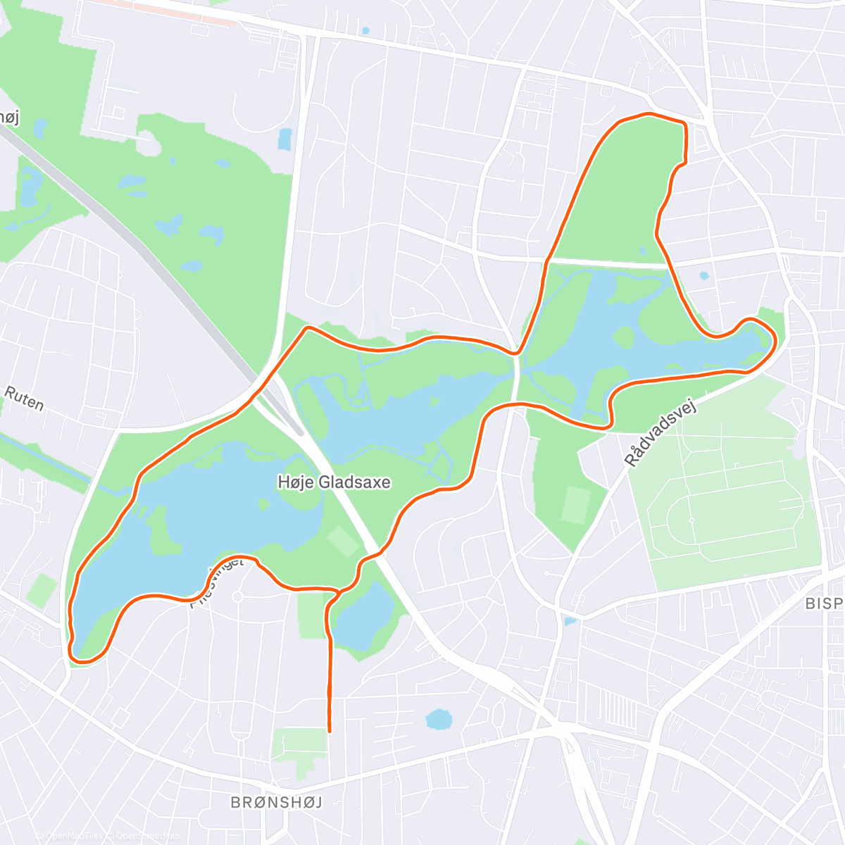 Map of the activity, Sunrise Run ❄️