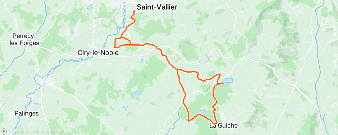 Map of the activity, Sortie vélo le matin