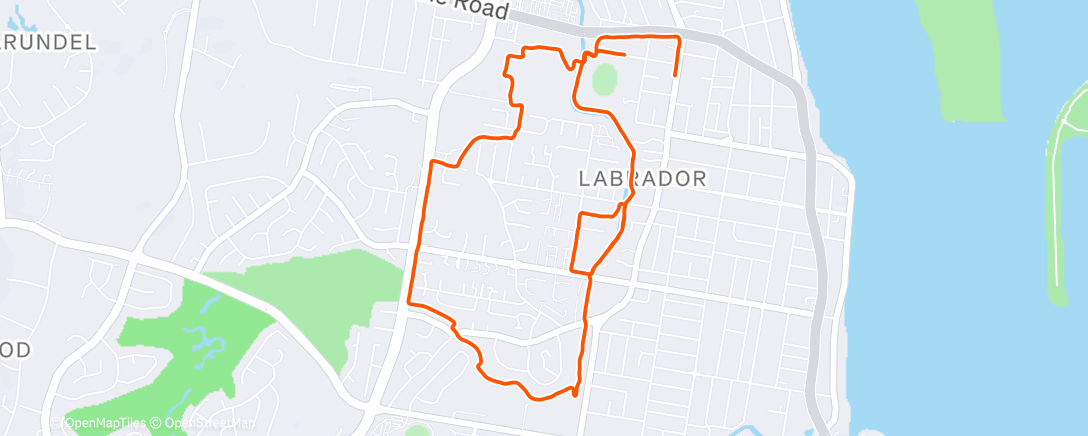 Map of the activity, Morning Run