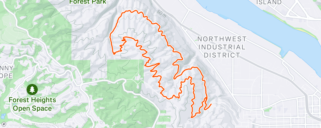 Map of the activity, Afternoon Trail Run