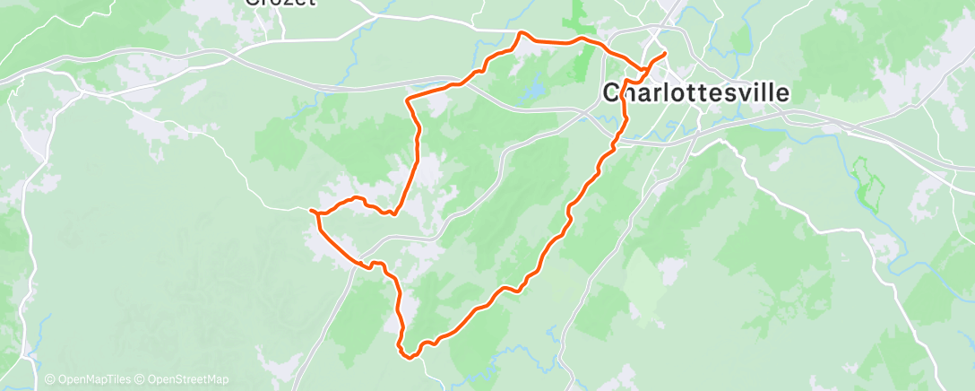 Map of the activity, Afternoon Ride
