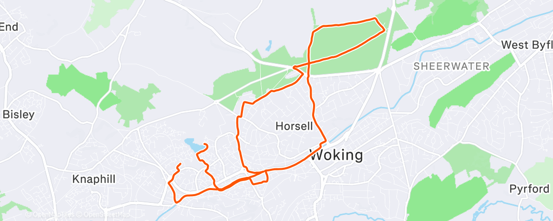 Map of the activity, Evening Ride