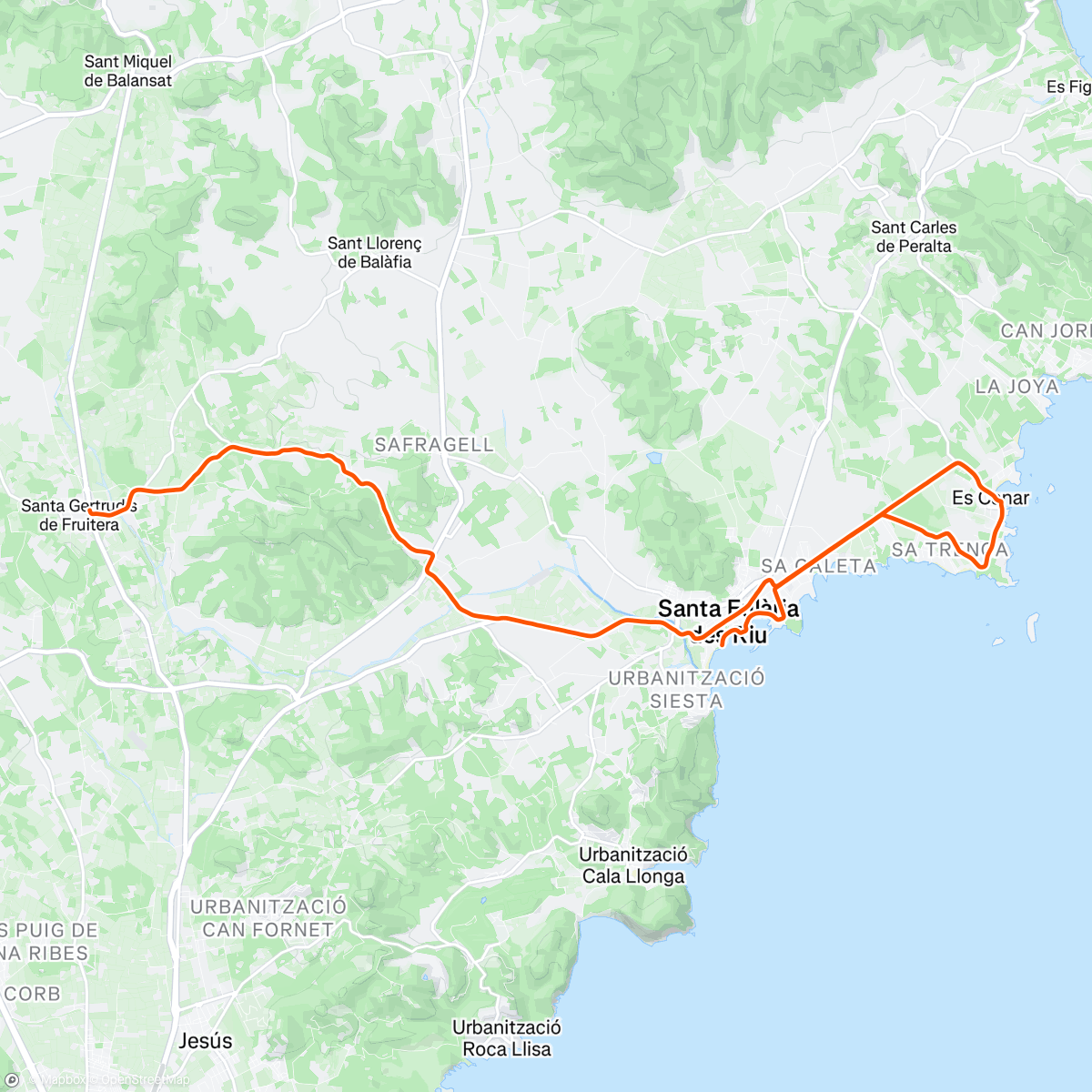 Map of the activity, 22K IBIZA MARATHON 🔥🏝️ 5th women 🏅