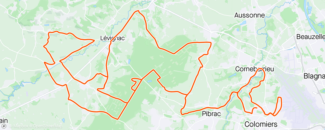 Map of the activity, Gravel le matin