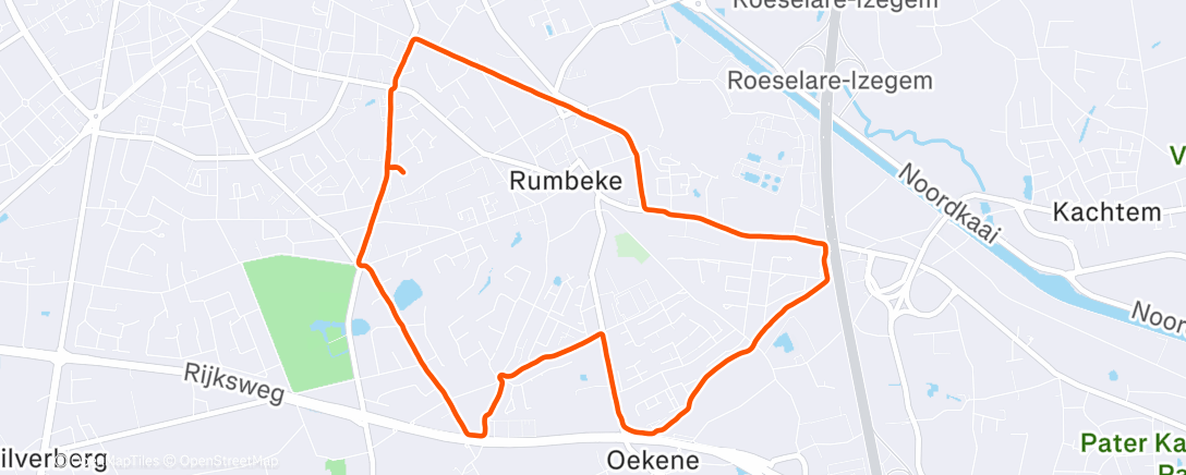 Map of the activity, Evening Run