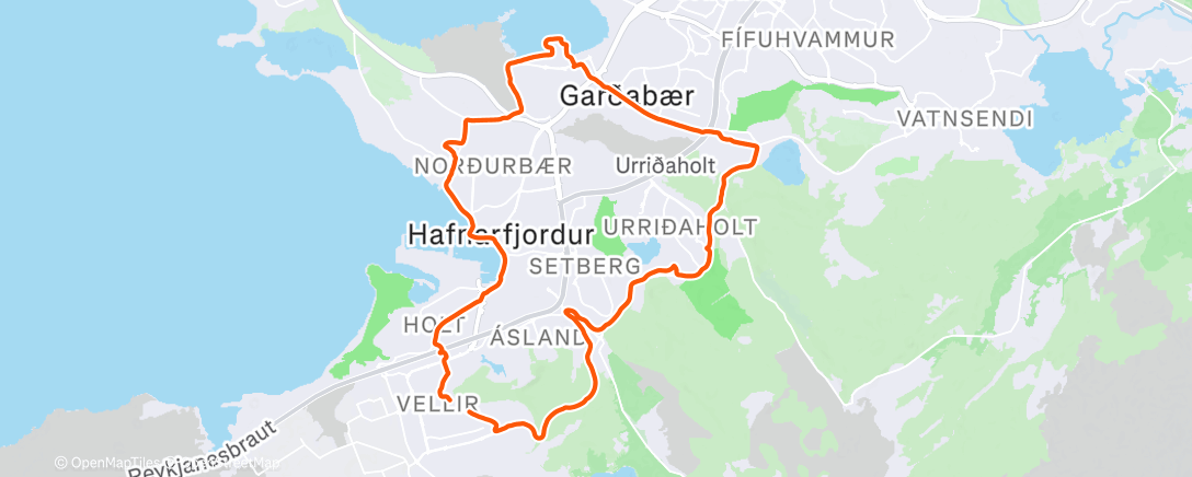 Map of the activity, Endurance Run