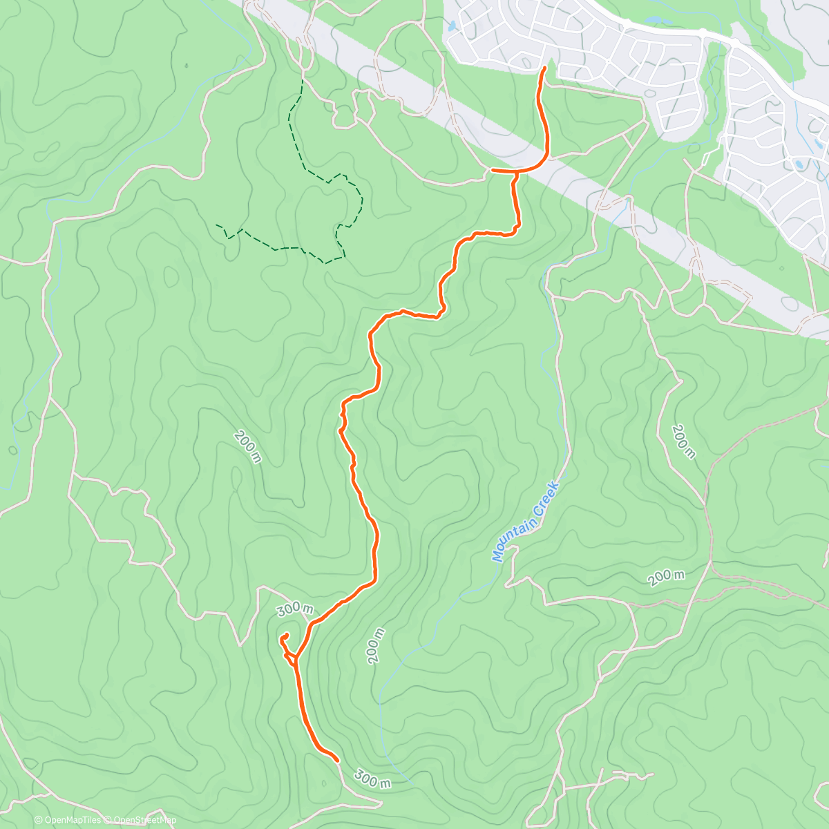 Map of the activity, Morning hike