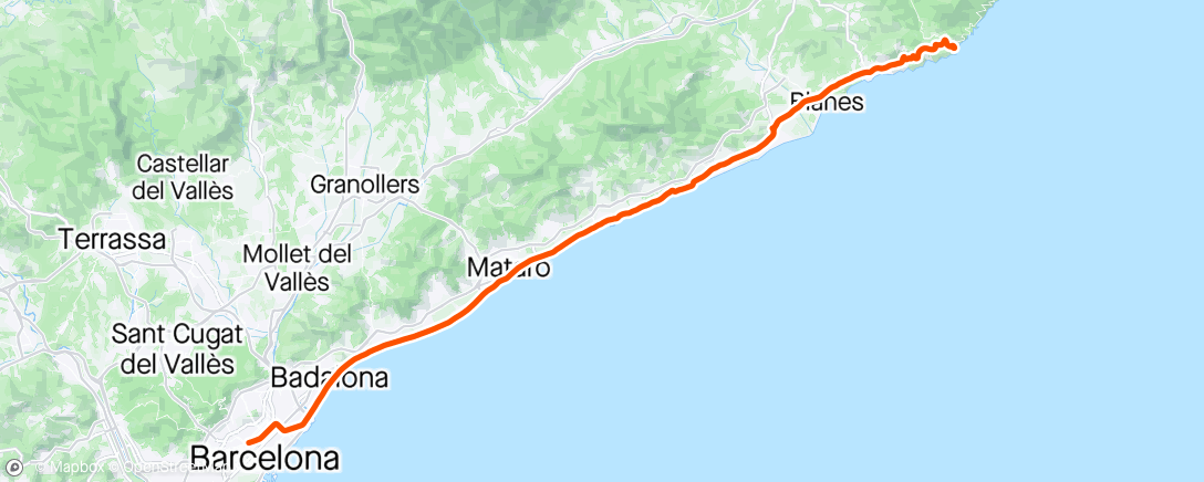 Map of the activity, Tossoença con Distance.
