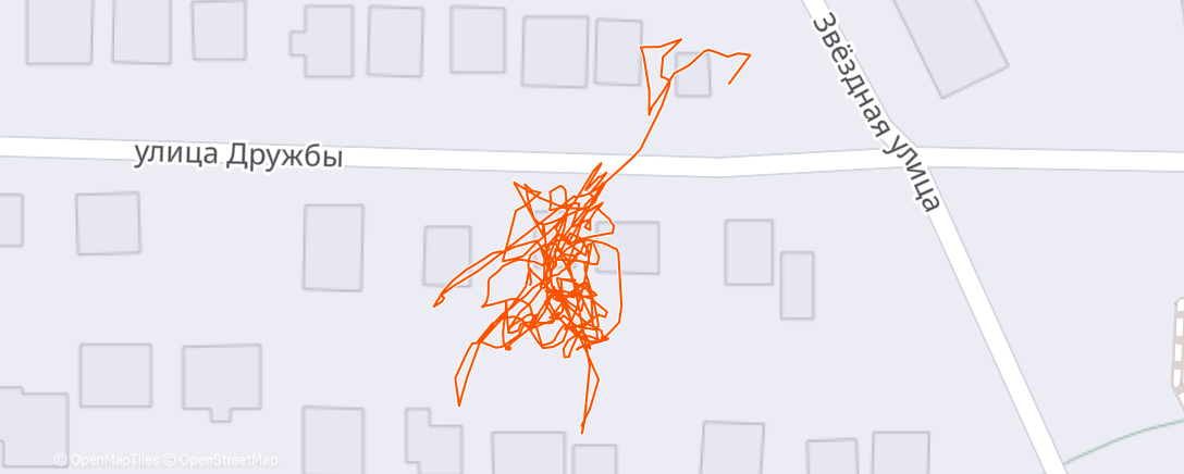 Map of the activity, Тренировка (после обеда)