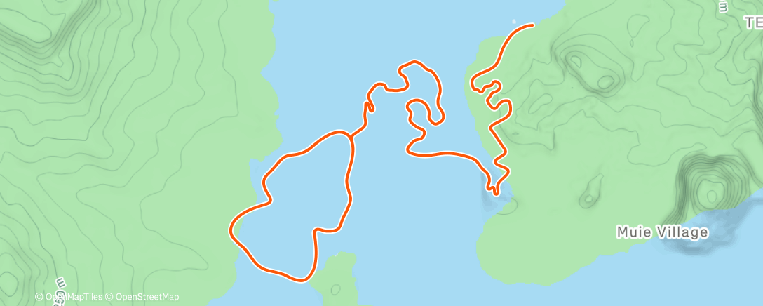 Map of the activity, “Power Punches” maybe not the ride choice right after brunch