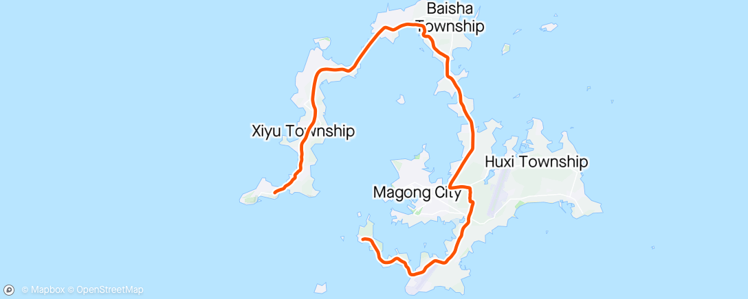 Map of the activity, Race: Xiju to Magong 🇹🇼