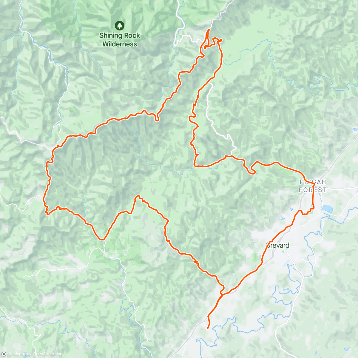 Karte der Aktivität „Blue Ridge Parkway”