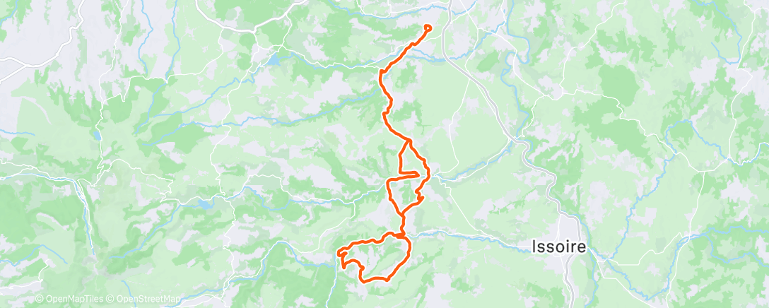 Map of the activity, Sortie vélo le midi