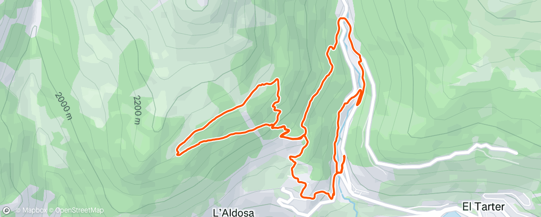 Map of the activity, Trail dans l'après-midi